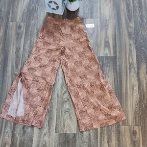 Jessica Simpson Leopard Print Wide-Leg Pants Size Small
